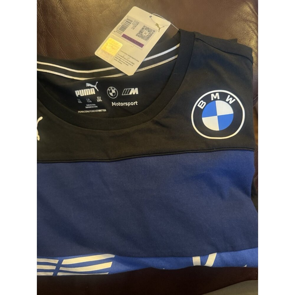 PUMA BMW MOTORSPORT SDS Men's T-Shirt Color Black and Blue Size XXL NWT - Picture 13 of 15